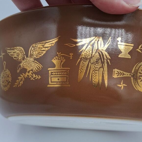 Pyrex Early American Oval Casserole Baking Dish With Lid 1.5 Qt Vintage # 043 - Picture 13 of 14